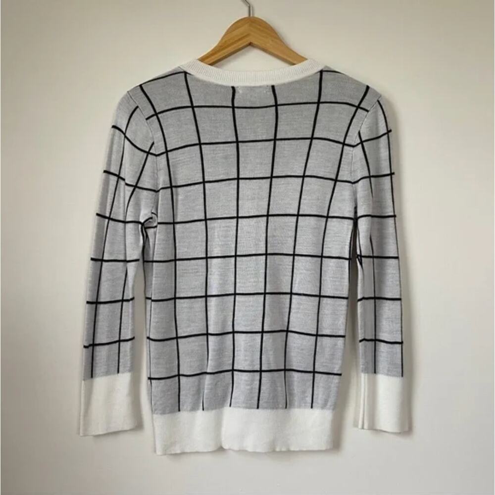 Nwt Halogen Windowpane Button Front Cardigan Small - image 8